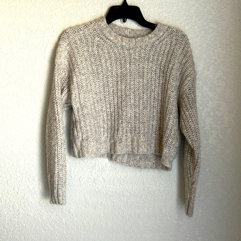 Grey crop sweater